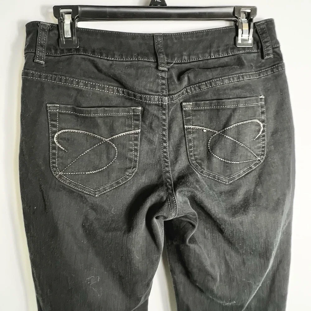 Chico's‎ Platinum Denim Ultimate Fit Bootcut Jeans Black Womens 0 Short 30 x 28